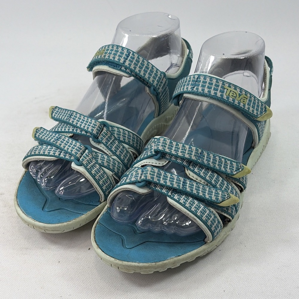 Teva Tirra Sport Hiking Sandals Youth Sz 4 Blue Sports Strappy Outdoor Shoes